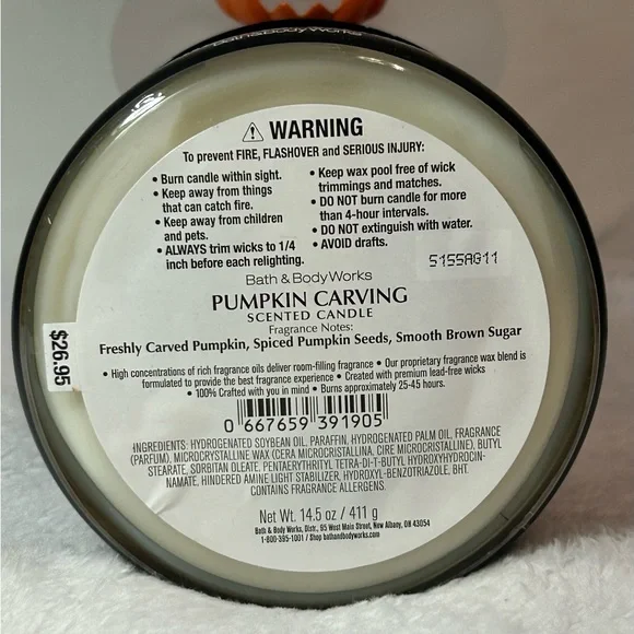 Bath & Body Works Pumpkin Carving 3-Wick Candle Halloween 2025 - Picture 7 of 7